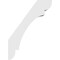 Ekena Millwork 5 1/2-in. W x 22-in. D x 30-in. H Olympic Architectural Grade PVC Knee Brace BRCP055X22X30OLY - alternate 5
